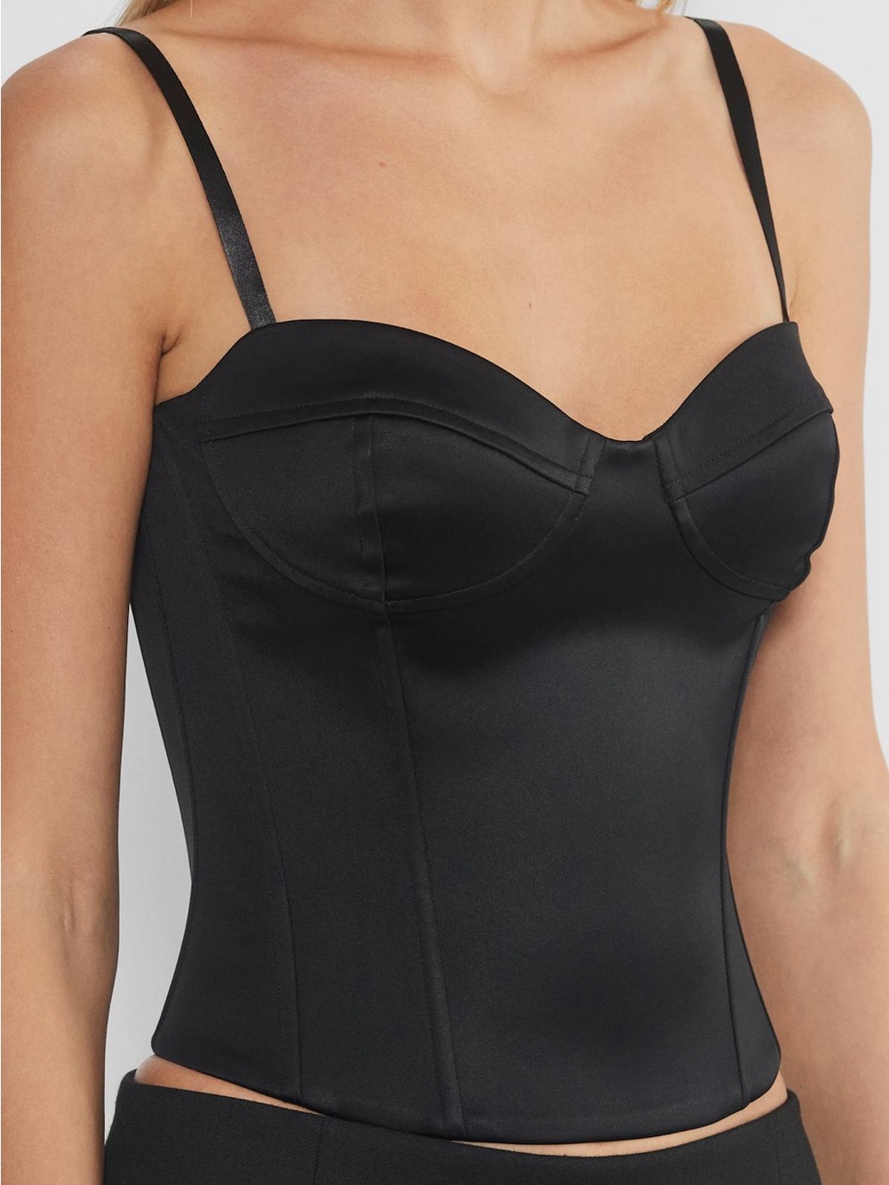 TEN Dazzle Satin Bustier Top